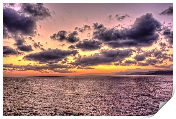 Sunrise in the Aegean Print by Tom Gomez