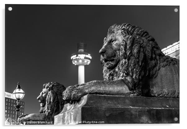 Liverpool lions Acrylic by Steven Blanchard