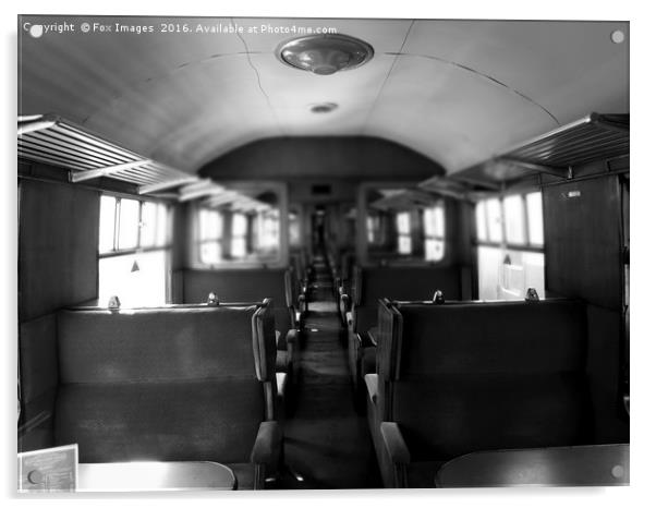 old railway carriage Acrylic by Derrick Fox Lomax