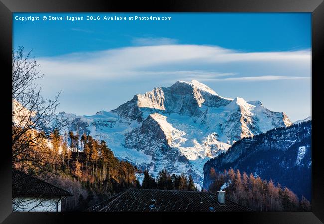 The Swiss Alps Framed Print by Steve Hughes