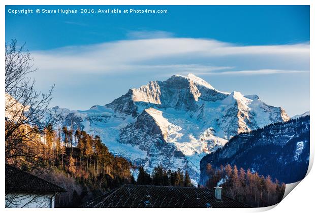 The Swiss Alps Print by Steve Hughes