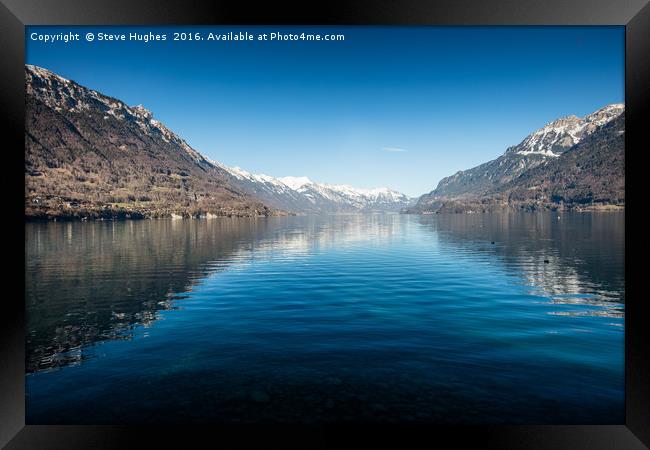 Lake Thunersee,  Interlaken Switzerland Framed Print by Steve Hughes