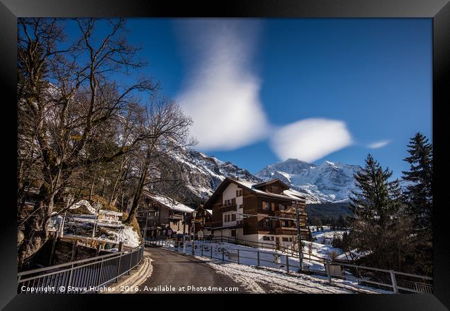 Wengen in the Swiss Alps Framed Print by Steve Hughes