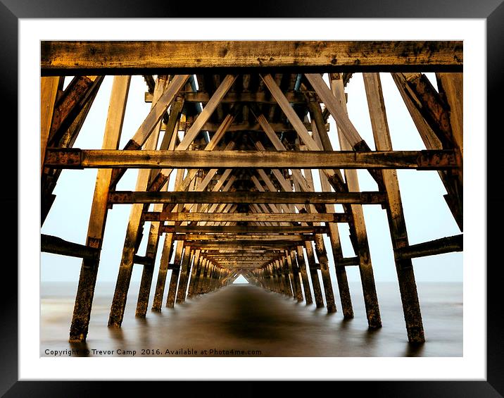 From Pier to Infinity Framed Mounted Print by Trevor Camp