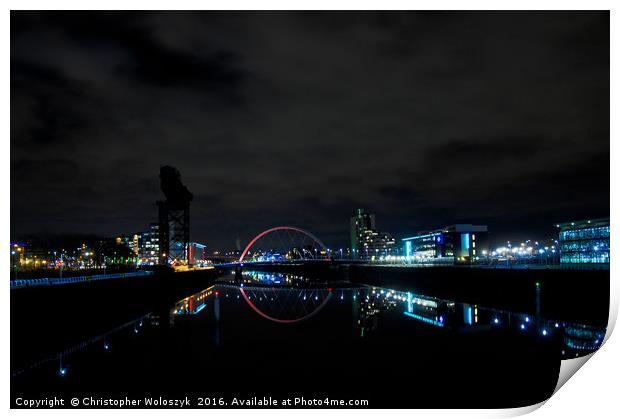 Glasgow's Reflection Print by Christopher Woloszyk