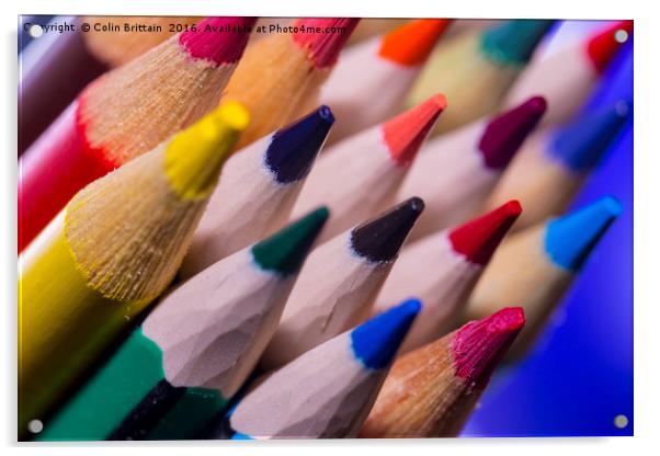 Colourful Crayons Acrylic by Colin Brittain