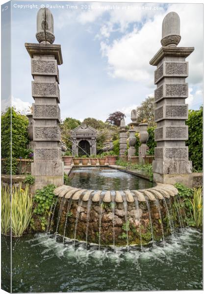 Arundel Castle water feature Canvas Print by Pauline Tims