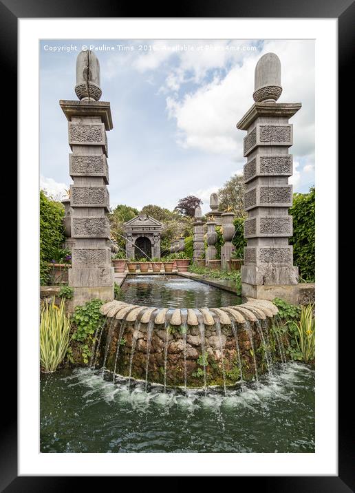 Arundel Castle water feature Framed Mounted Print by Pauline Tims