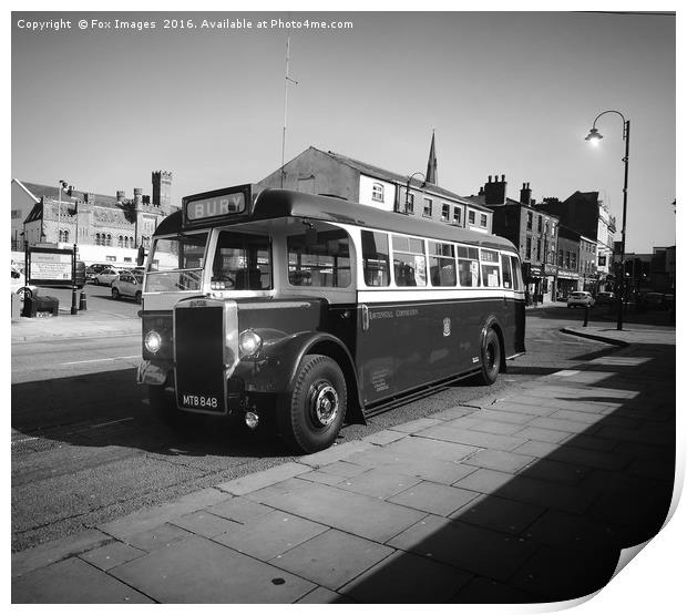 Leyland old bus Print by Derrick Fox Lomax