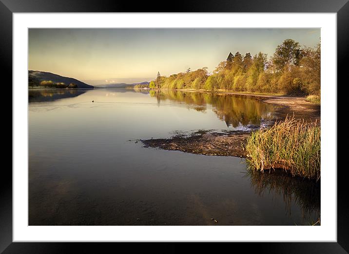 Coniston Water as the sun rises Framed Mounted Print by Stephen Mole