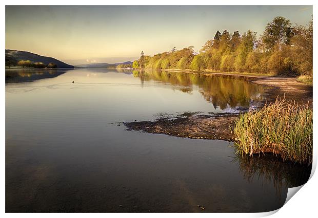 Coniston Water as the sun rises Print by Stephen Mole