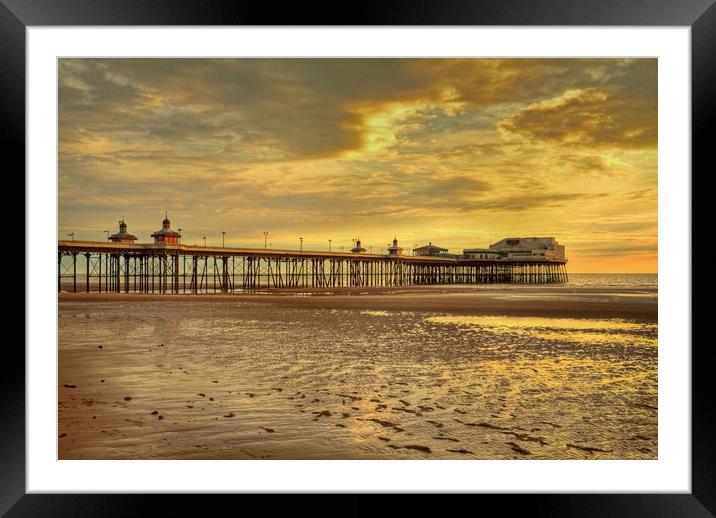 North Pier in Golden Light Framed Mounted Print by David McCulloch