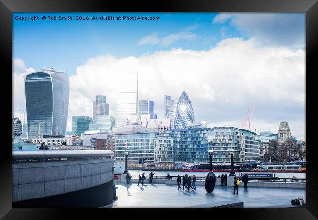 The Financial District in London, UK Framed Print by Rob Smith