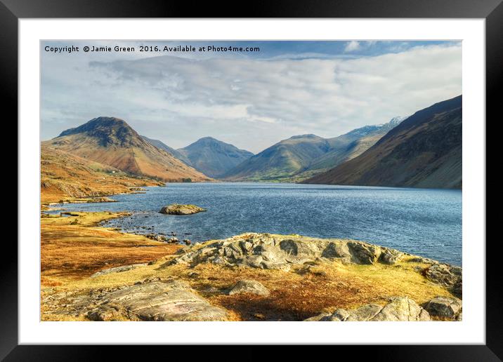Wastwater, Lake District Framed Mounted Print by Jamie Green