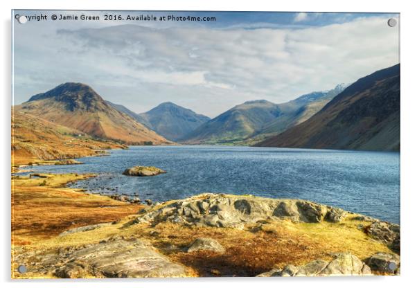 Wastwater, Lake District Acrylic by Jamie Green