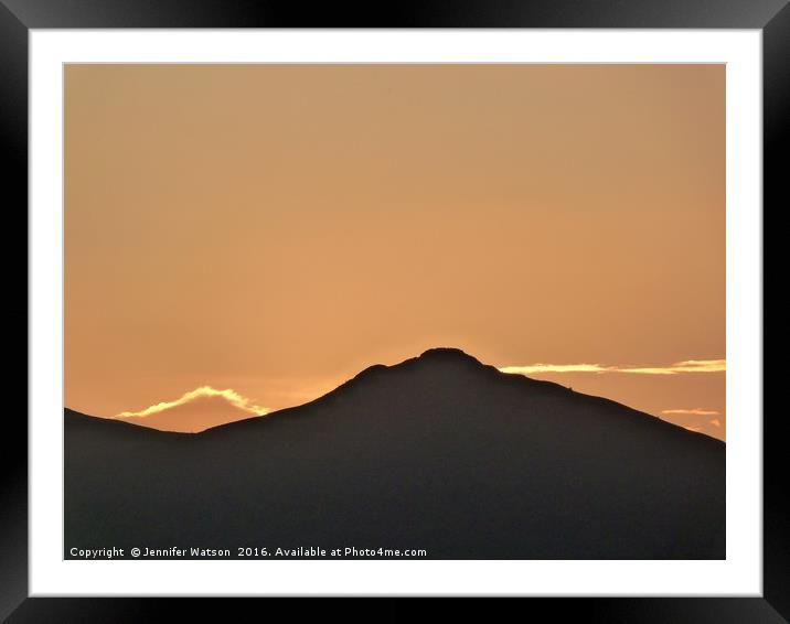 Bennachie Sunset 4 Framed Mounted Print by Jennifer Henderson