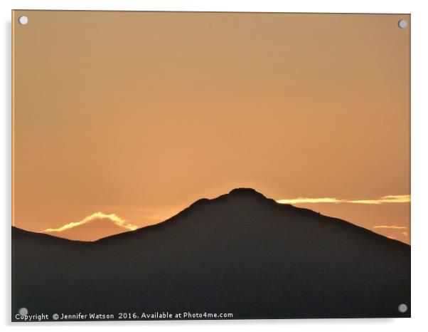 Bennachie Sunset 4 Acrylic by Jennifer Henderson