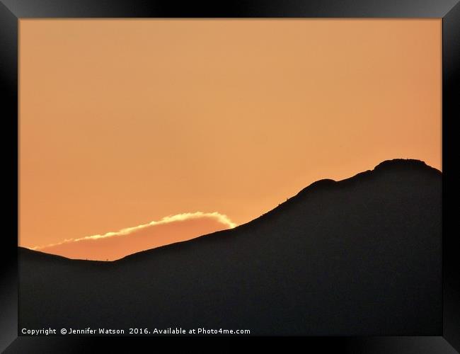 Bennachie Sunset 7 Framed Print by Jennifer Henderson
