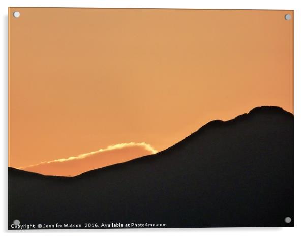Bennachie Sunset 7 Acrylic by Jennifer Henderson