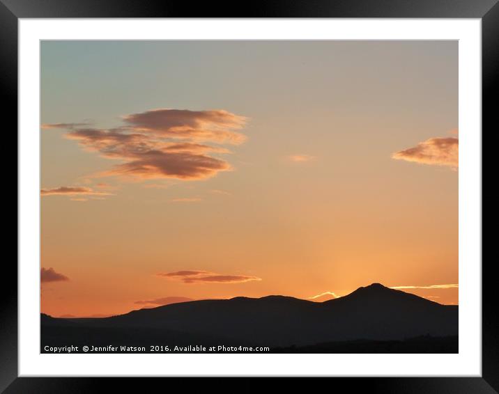 Bennachie Sunset 9 Framed Mounted Print by Jennifer Henderson
