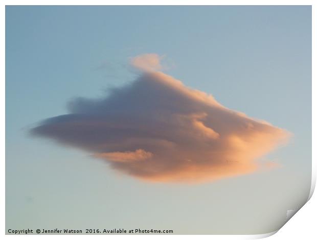 Sunset Cloud Print by Jennifer Henderson
