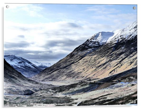 Glencoe HDR  , the Highlands , Scotland Acrylic by Photogold Prints