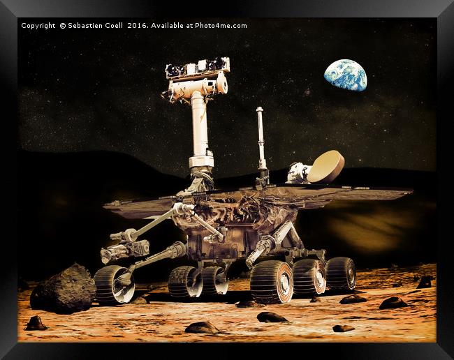 The Mars Rover Framed Print by Sebastien Coell