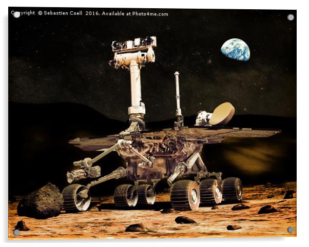 The Mars Rover Acrylic by Sebastien Coell