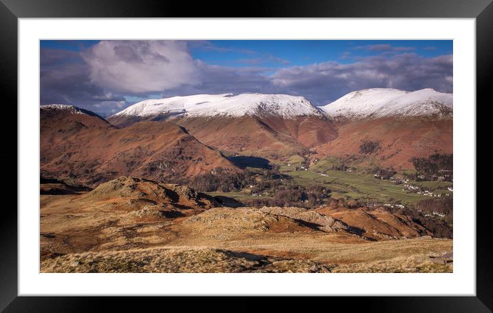 Fairfield, Helm Crag, from Silver How Framed Mounted Print by Peter Stuart