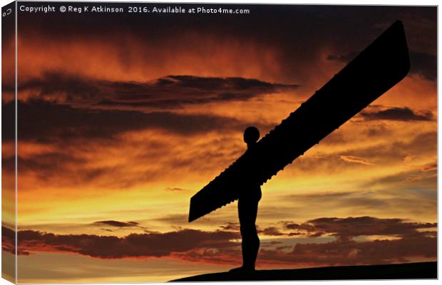 Angel Of The North Canvas Print by Reg K Atkinson