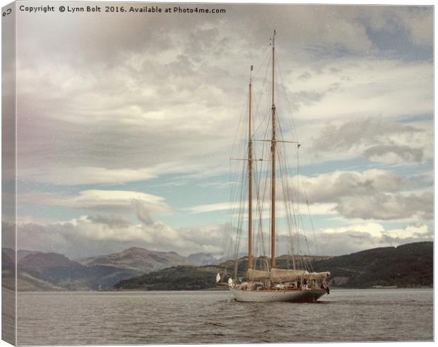 Sailing on Loch Long Canvas Print by Lynn Bolt