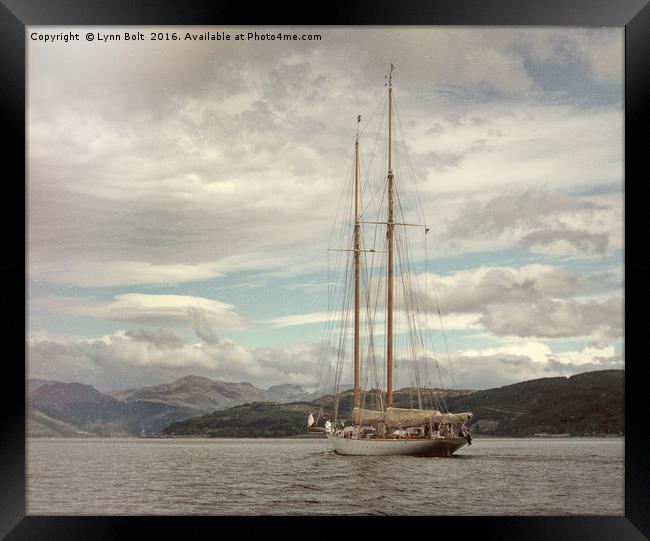 Sailing on Loch Long Framed Print by Lynn Bolt