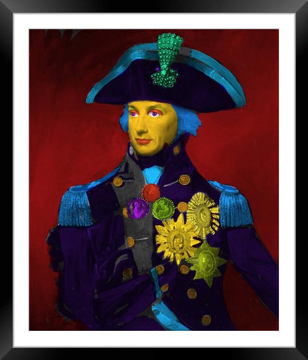 Horatio Nelson Pop Art Framed Mounted Print by Matthew Lacey