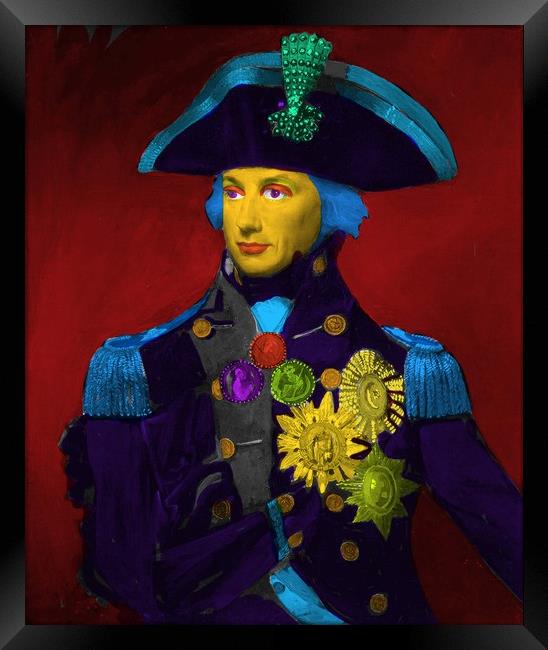 Horatio Nelson Pop Art Framed Print by Matthew Lacey