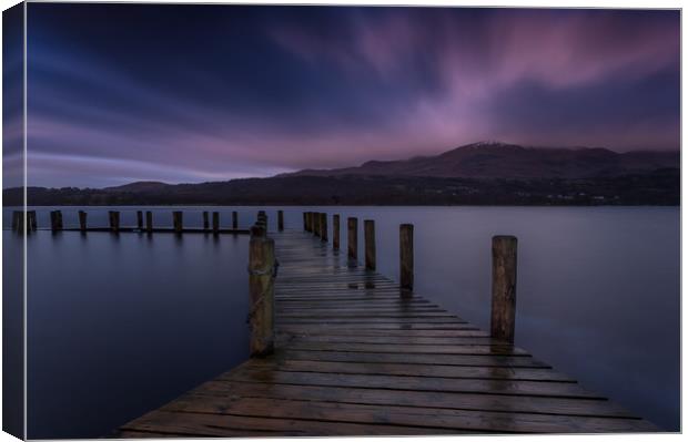 Brantwood Jetty Coniston Canvas Print by Paul Andrews