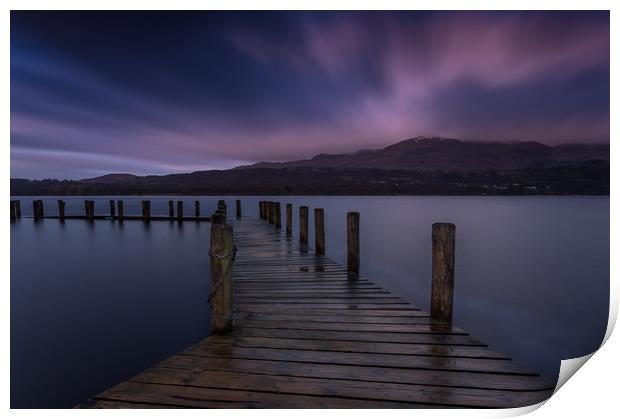 Brantwood Jetty Coniston Print by Paul Andrews