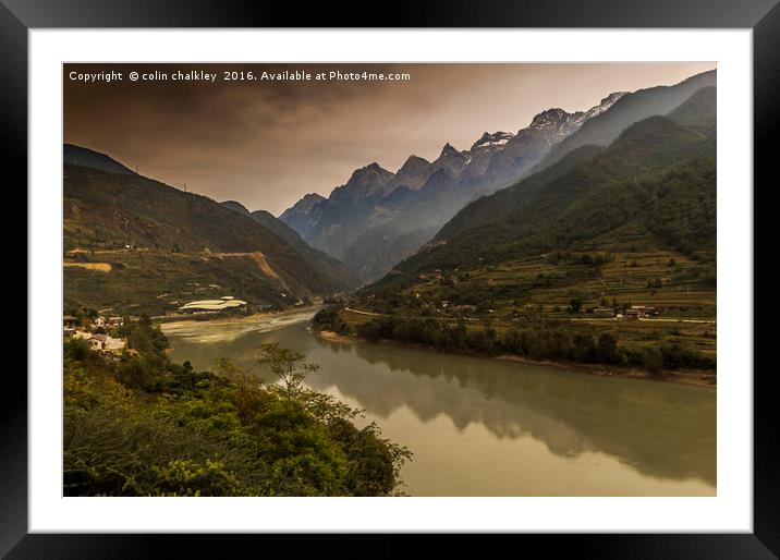  First Bend of the Yangtze River Framed Mounted Print by colin chalkley