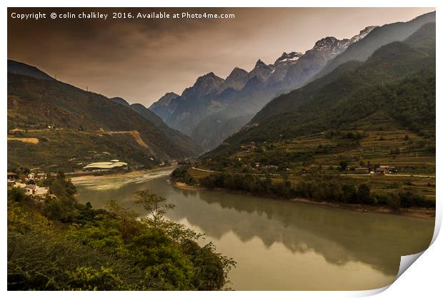  First Bend of the Yangtze River Print by colin chalkley