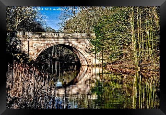 Bridge Over River Framed Print by Martyn Arnold