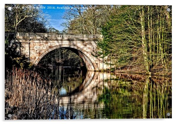 Bridge Over River Acrylic by Martyn Arnold