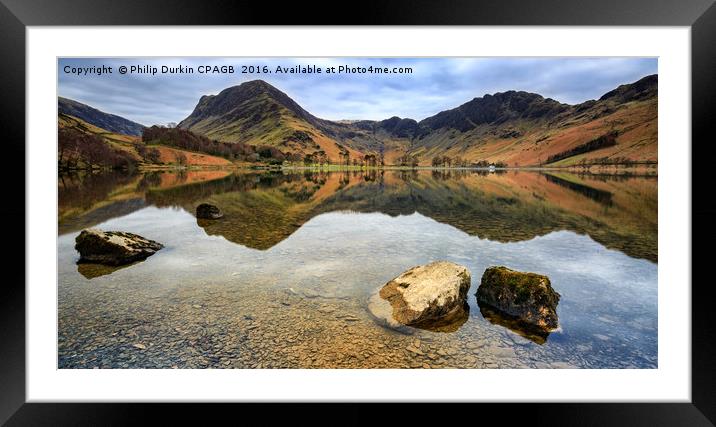 Buttermere Reflections Framed Mounted Print by Phil Durkin DPAGB BPE4