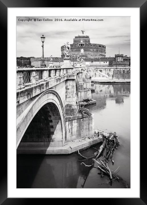 Ponte Sant'Angelo, Rome Framed Mounted Print by Ian Collins