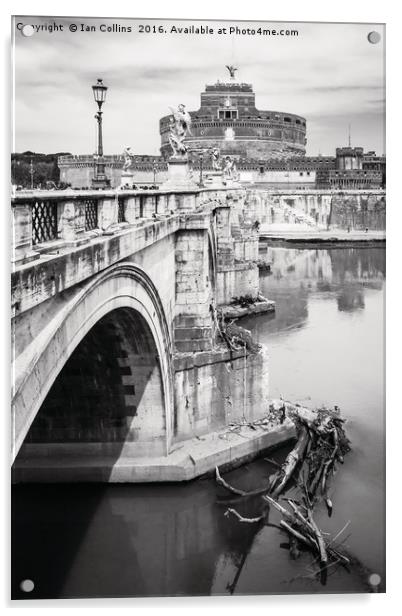 Ponte Sant'Angelo, Rome Acrylic by Ian Collins
