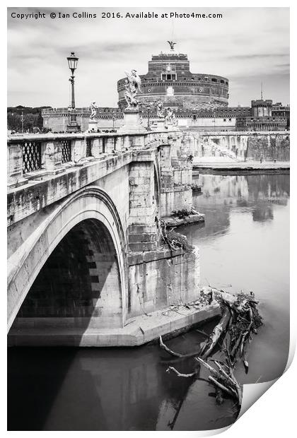 Ponte Sant'Angelo, Rome Print by Ian Collins