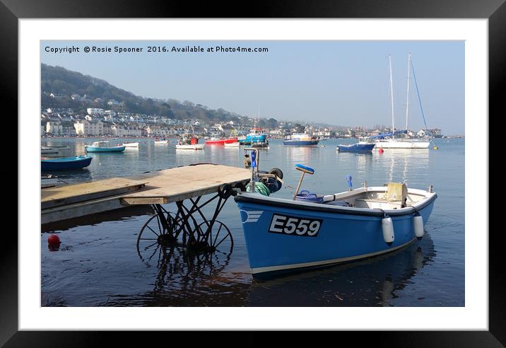 Calm early morning on Teignmouth Back Beach Framed Mounted Print by Rosie Spooner
