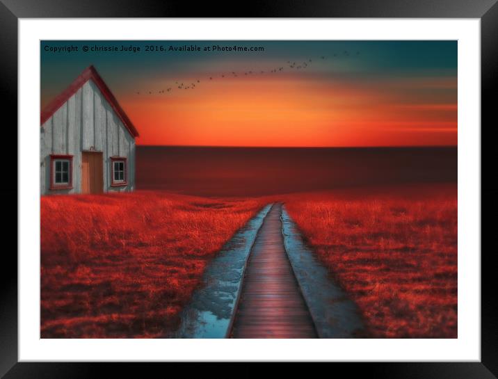 the little white cottage  Framed Mounted Print by Heaven's Gift xxx68