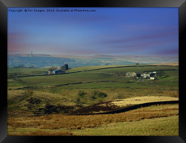 Lancashire countryside  Framed Print by Derrick Fox Lomax