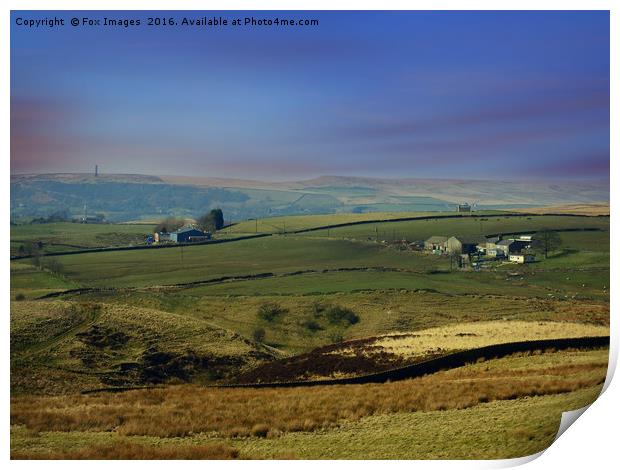 Lancashire countryside  Print by Derrick Fox Lomax