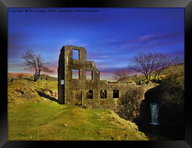 Old mill ruins Framed Print by Derrick Fox Lomax