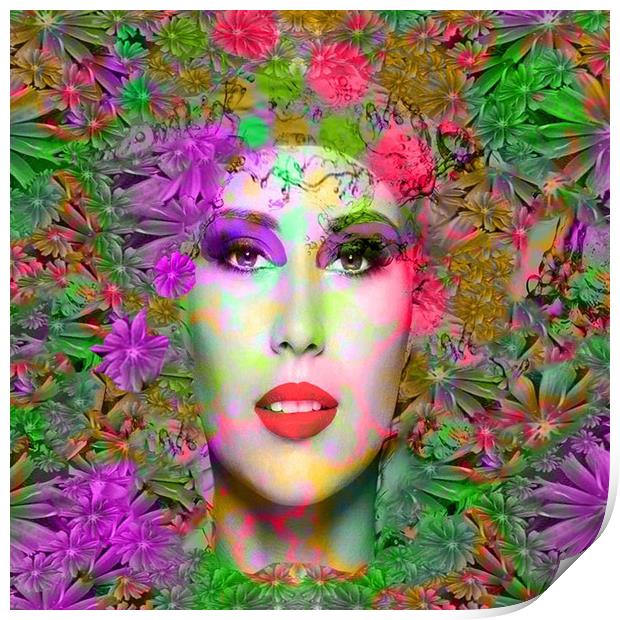 Flowers in your Hair Print by Matthew Lacey